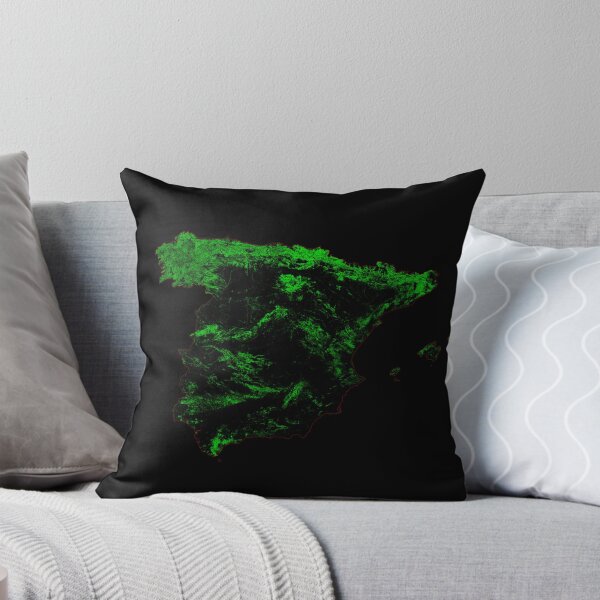 Item preview, Spain Forest Cover Map with Black Background designed and sold by GrasshopperGeo.