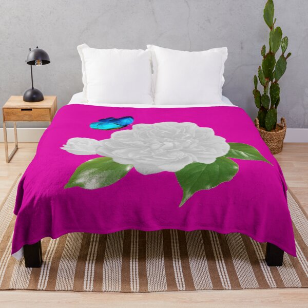 Item preview, Hot pink blue Peony roses designed and sold by SueKnox.