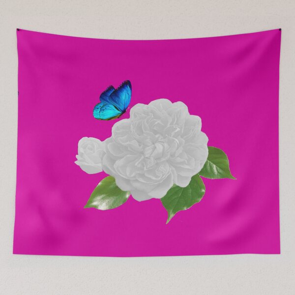 Item preview, Hot pink blue Peony roses designed and sold by SueKnox.