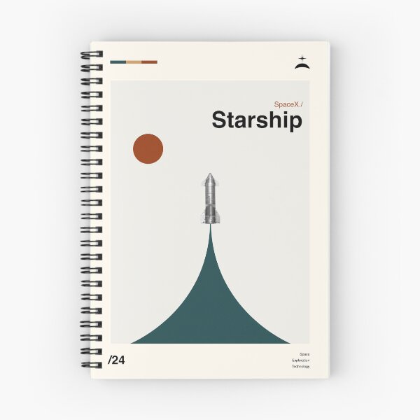 Item preview, Starship Spacex Minimalist Vintage Movie Poster Mid-Century Alternative Art Print designed and sold by Philippe Rocket.