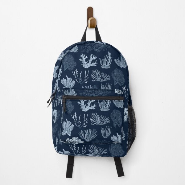 Item preview, CORALS PATTERN (cyanotype effect-navy) designed and sold by BEATRIZ ABAITUA.