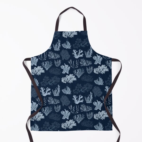 Item preview, CORALS PATTERN (cyanotype effect-navy) designed and sold by BEATRIZ ABAITUA.