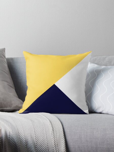 Item preview, Tricolor Mustard Yellow Navy Blue And White designed and sold by rewstudio.