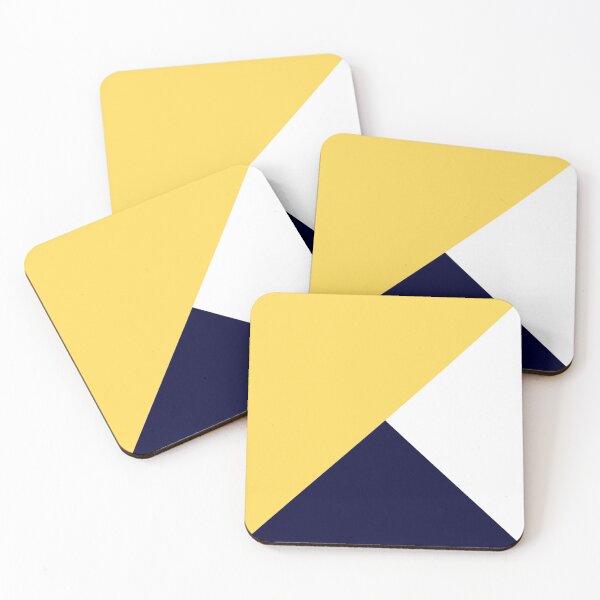 Item preview, Tricolor Mustard Yellow Navy Blue And White designed and sold by rewstudio.