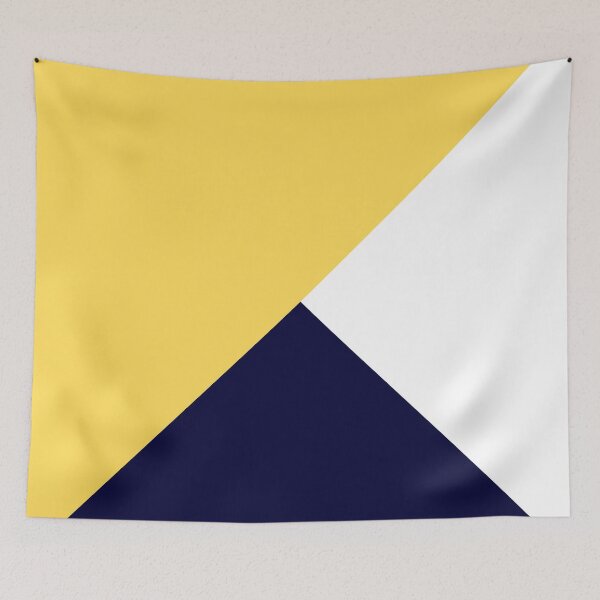 Item preview, Tricolor Mustard Yellow Navy Blue And White designed and sold by rewstudio.