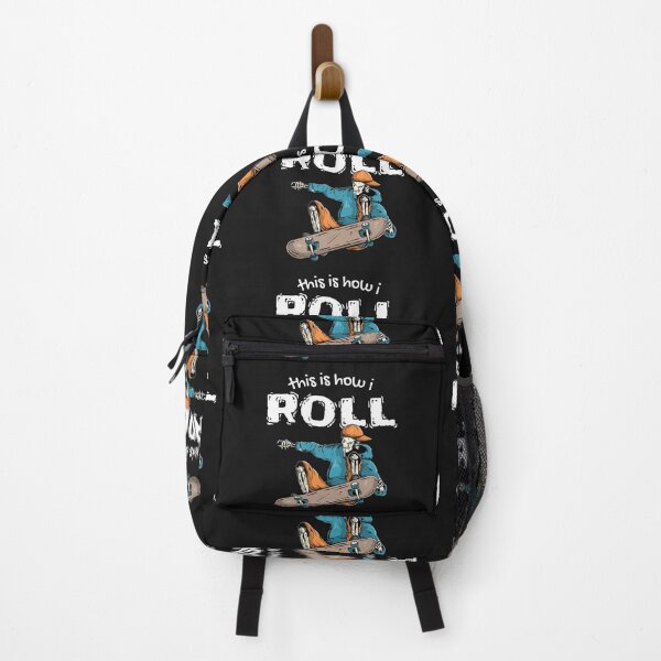 Item preview, this is how i roll cool skateboarder skater skull designed and sold by whatsyokidswear.