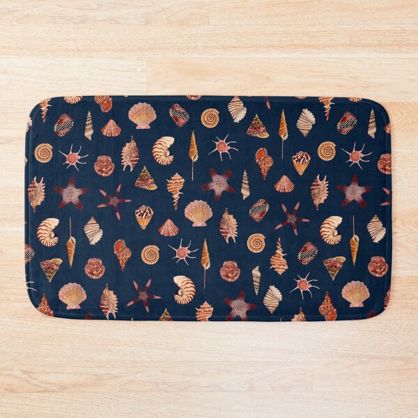 Item preview, SEASHELL PATTERN (vintage vibes-navy) designed and sold by BEATRIZ ABAITUA.