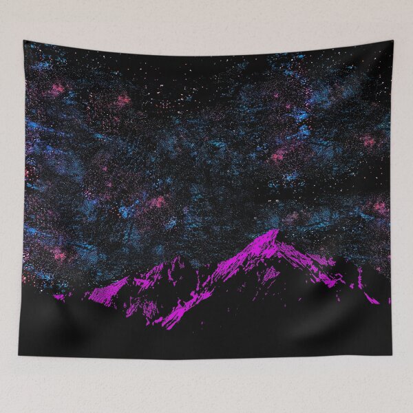 Item preview, Stars and Mountains - Mountain Range Galaxy designed and sold by cannevas.
