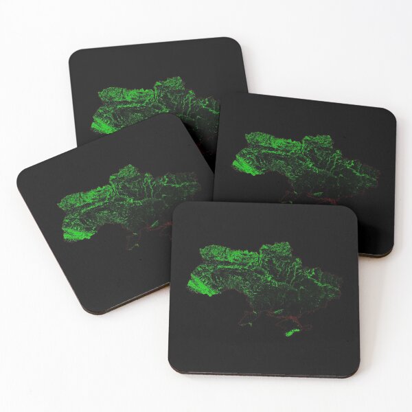 Item preview, Ukraine Forest Cover Map with Black Background designed and sold by GrasshopperGeo.