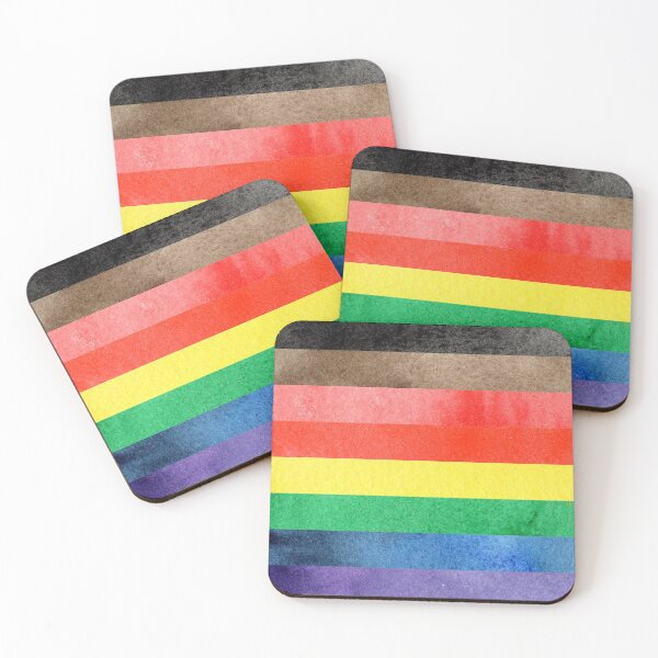 Item preview, Gay Pride Flag Watercolor Stripe Inclusive BIPOC designed and sold by sadiesavesit.