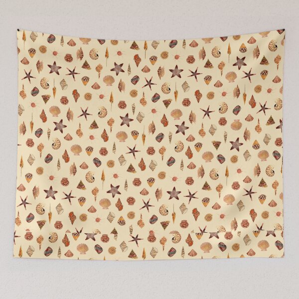 Item preview, SEASHELL PATTERN (vintage vibes-beige) designed and sold by BEATRIZ ABAITUA.