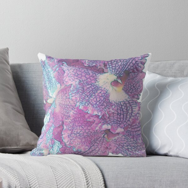 Purple Blossoms Throw Pillow