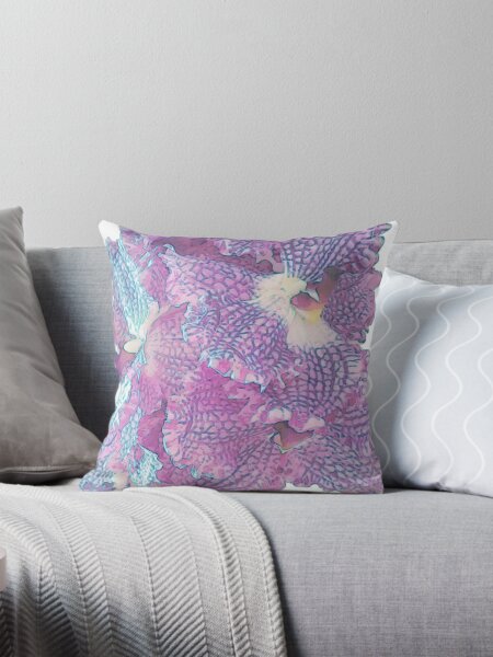Purple Blossoms Throw Pillow