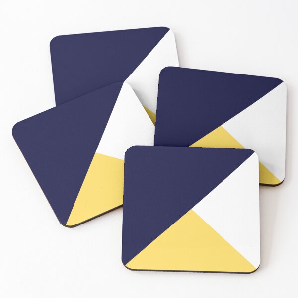 Item preview, Tricolor Navy Blue Mustard Yellow And White designed and sold by rewstudio.