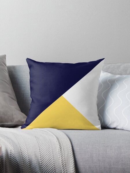Item preview, Tricolor Navy Blue Mustard Yellow And White designed and sold by rewstudio.