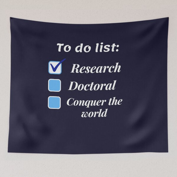Item preview, Research scholar researcher - doctorate phd themed gifts (dark blue) designed and sold by RebelliousRosee.
