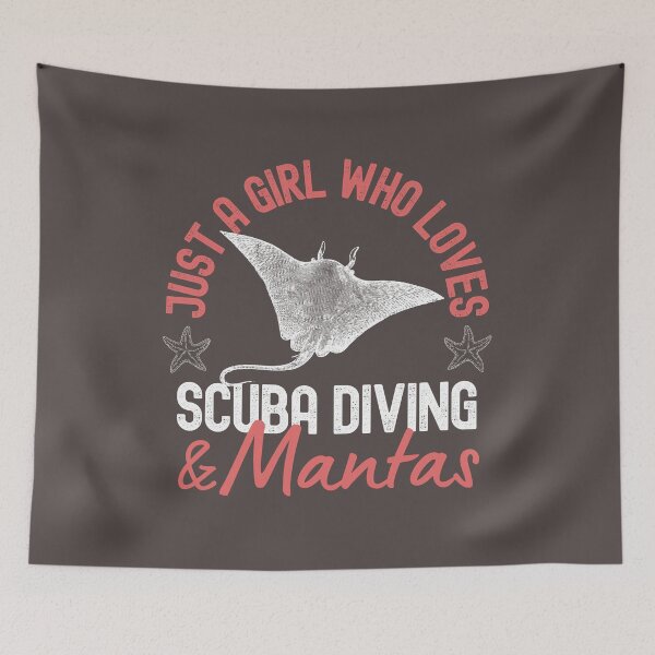 Item preview, Just A Girl Who Loves Scuba Diving And Mantas designed and sold by StudioAquaLumos.