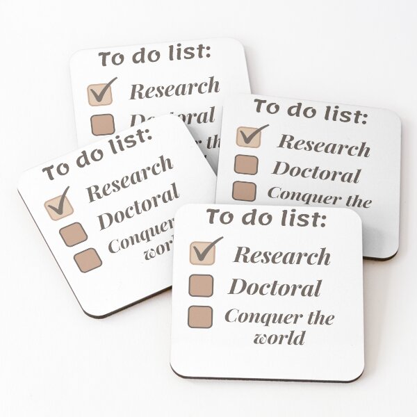 Item preview, Research scholar researcher - doctorate phd themed gifts (brown) designed and sold by RebelliousRosee.