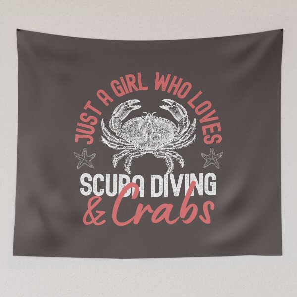 Item preview, Just A Girl Who Loves Scuba Diving And Crabs designed and sold by StudioAquaLumos.