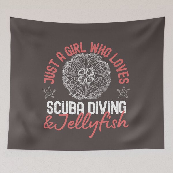Item preview, Just A Girl Who Loves Scuba Diving And Jellyfish designed and sold by StudioAquaLumos.