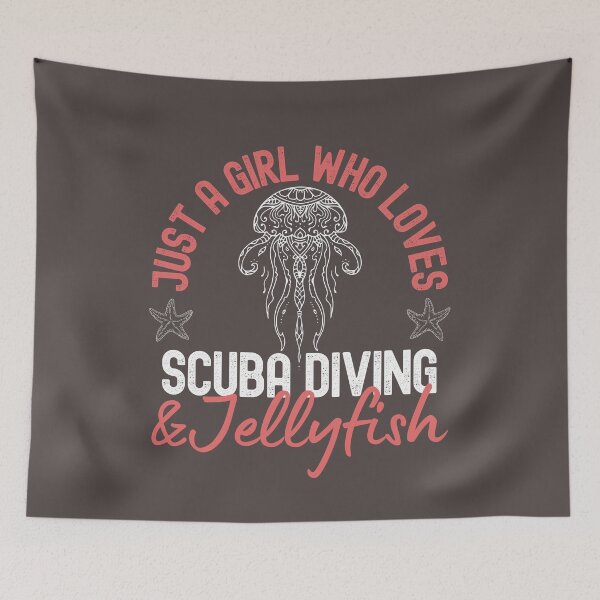 Item preview, Just A Girl Who Loves Scuba Diving And Jellyfish designed and sold by StudioAquaLumos.