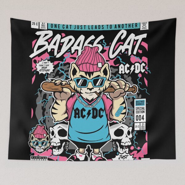 Item preview, Badass Cat designed and sold by Min-tatin.