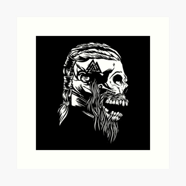 Viking Skull, Norway Viking Tradition Art Print