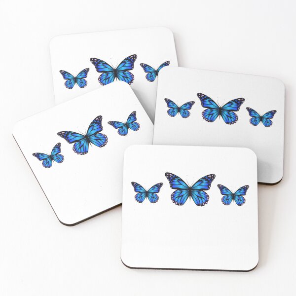 Item preview, blue three butterfly butterflies aesthetic nature shirt  designed and sold by chirazbz.