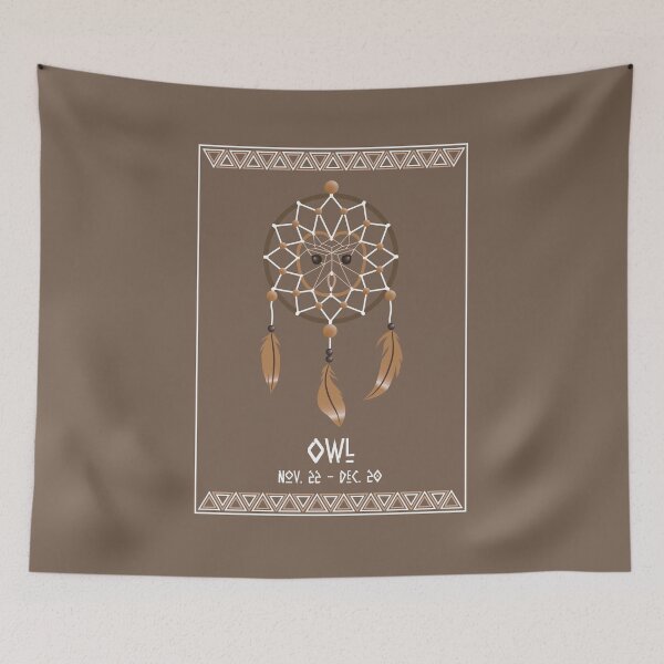 Item preview, Native American Astrological Sign - Owl/Sagittarius designed and sold by Alukia.