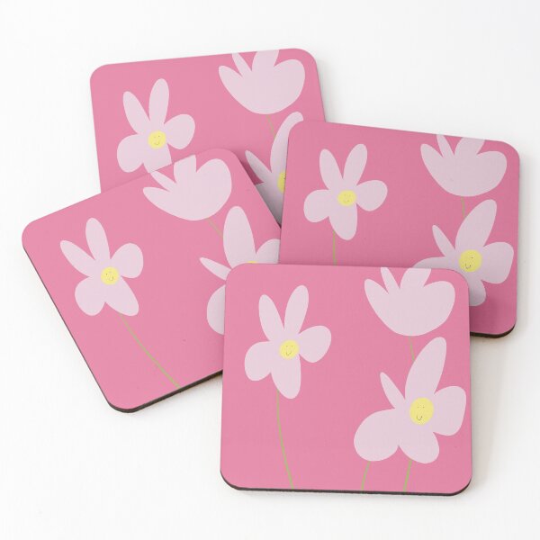 Item preview, Pink Happy Daisy Print designed and sold by NaomiJTextiles.