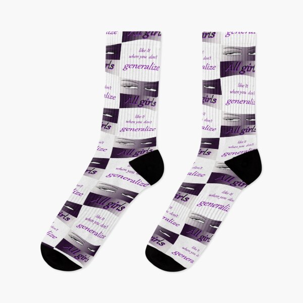 Item preview, All girls like it when you don't generalize (black background) designed and sold by CottagePop.