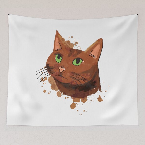 Item preview,  cat made in watercolor style designed and sold by Hasan Kamal.