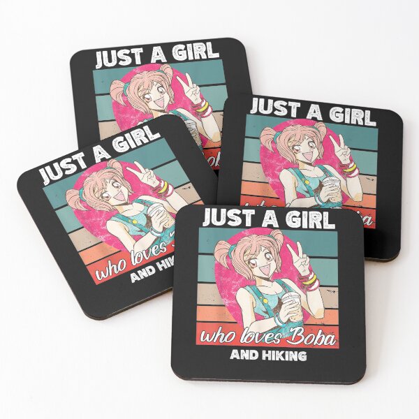 Item preview, Just A Girl Who Loves Boba And Hiking Kawaii Gift  designed and sold by caral8.