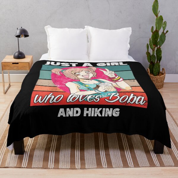 Item preview, Just A Girl Who Loves Boba And Hiking Kawaii Gift designed and sold by caral8.
