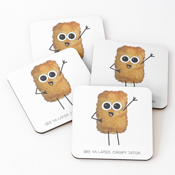 Item preview, See Ya Later, Crispy Tator - Funny Greeting from Digitally Illustrated Tater Tot Character - Goodbye/ Farewell Card with Style -  designed and sold by cherdoodles.