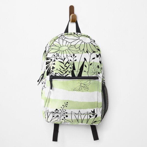 Item preview, Graphic flowers on green watercolor background designed and sold by kMariaART.