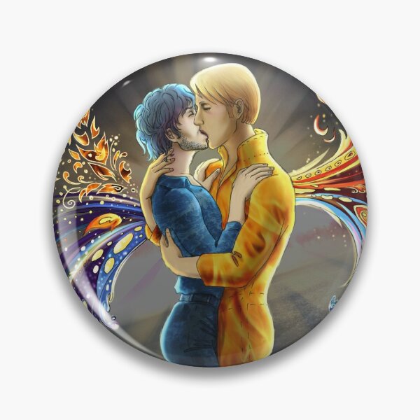 Item preview, Hannigram Fire and Water Hannibal Lecter Will Graham Kiss designed and sold by Ashdei.