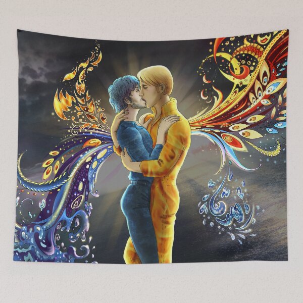 Item preview, Hannigram Fire and Water Hannibal Lecter Will Graham Kiss designed and sold by Ashdei.