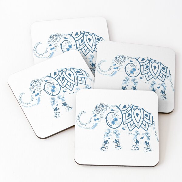 Item preview, Blue flowery mandala paisley elephant t-shirt designed and sold by MiloHarris.