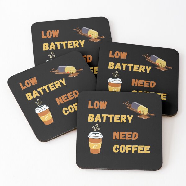 Item preview, Coffee charging battery - low battery coffee refill - Coffee lover designed and sold by For the love of Pixels.