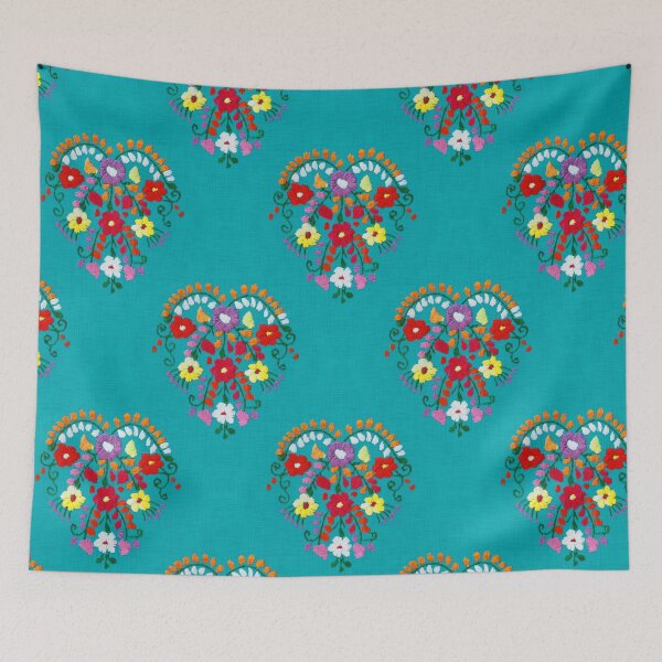 Item preview, Mexican embroidery heart designed and sold by DinorahAle.