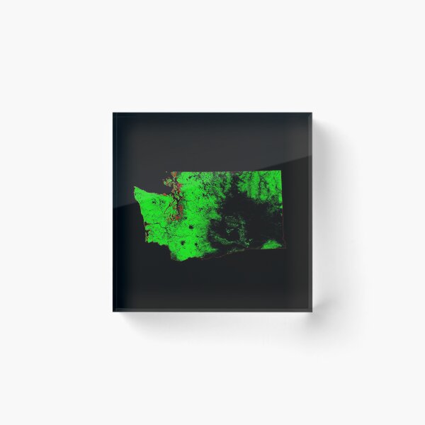 Item preview, Washington Forest Cover Map with Black Background designed and sold by GrasshopperGeo.