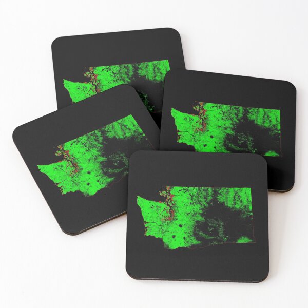 Item preview, Washington Forest Cover Map with Black Background designed and sold by GrasshopperGeo.