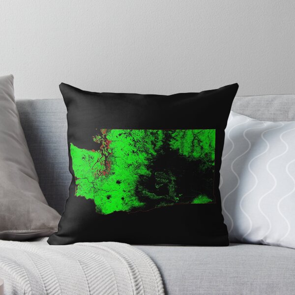 Item preview, Washington Forest Cover Map with Black Background designed and sold by GrasshopperGeo.