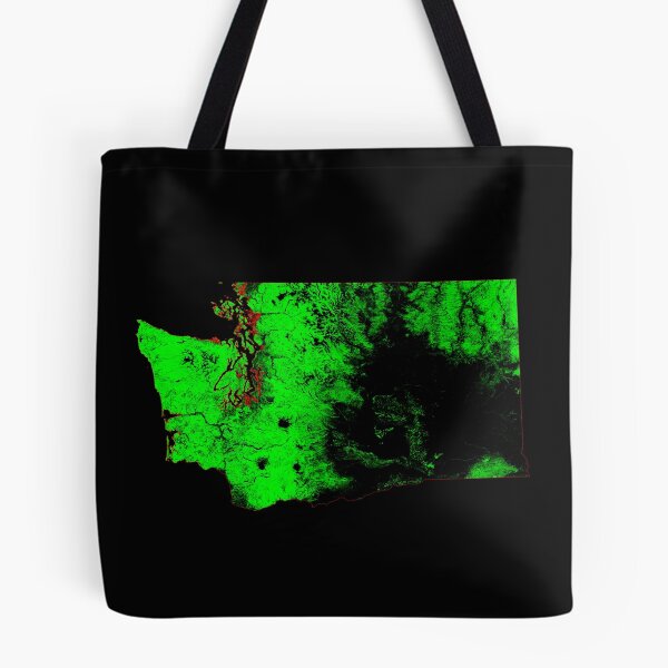 Item preview, Washington Forest Cover Map with Black Background designed and sold by GrasshopperGeo.