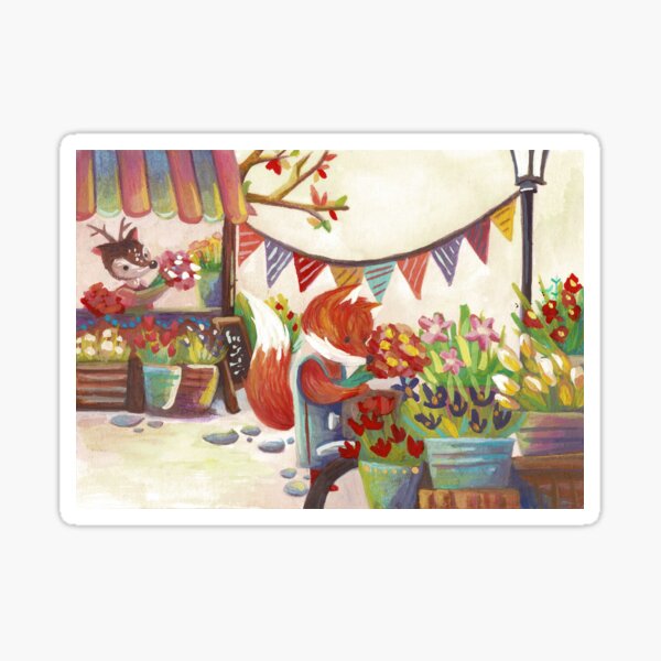 The Florist Market Sticker