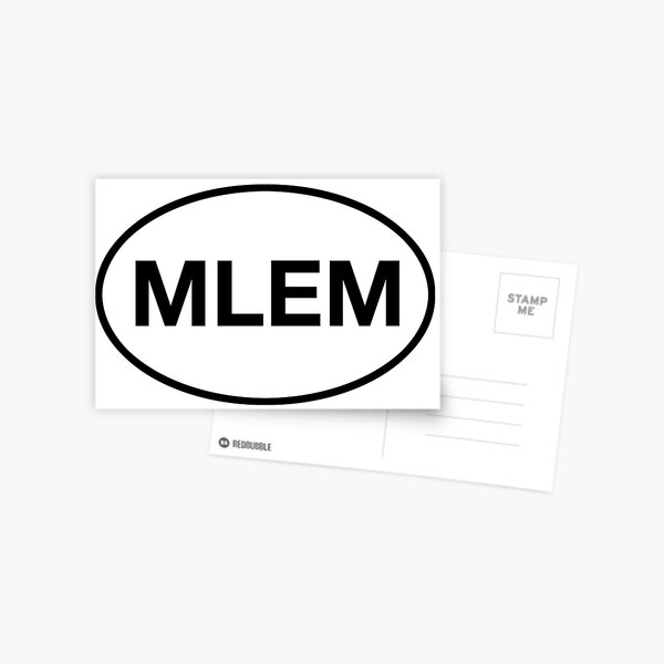 MLEM European Oval Car Sticker Postcard
