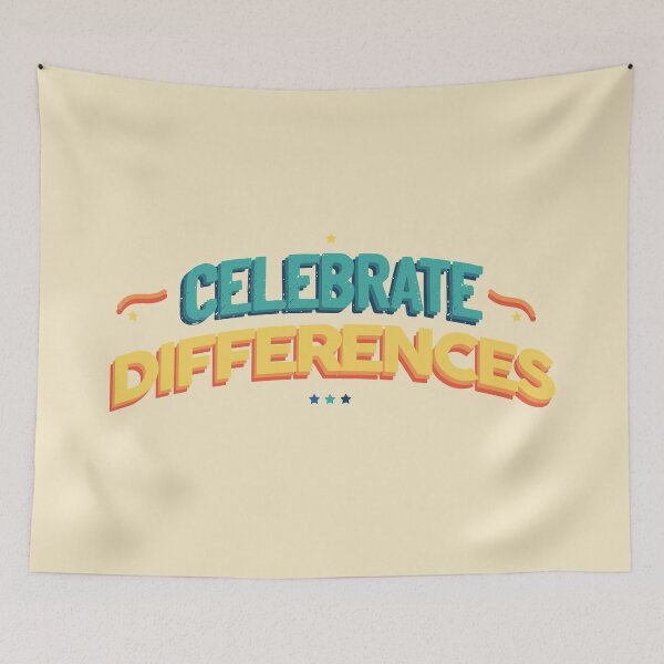 Item preview, Celebrate differences typography diversity designed and sold by popcarol.