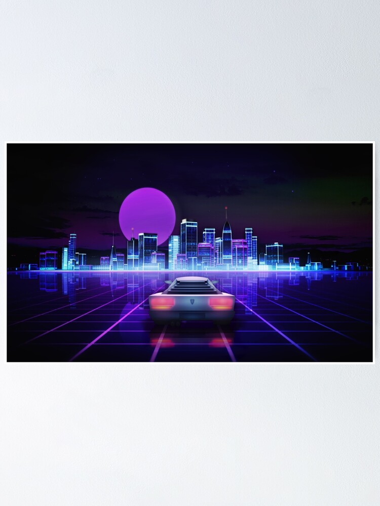 Thumbnail 2 of 3, Poster, Cyber city, futuristic arcade games concept designed and sold by Maingraph.