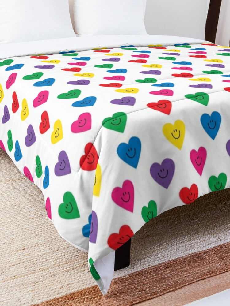 Discover Rainbow Kidcore Hearts Quilt
